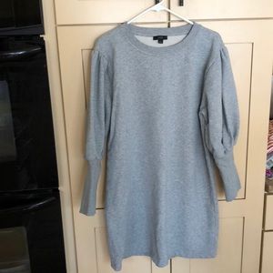 J.Crew sweatshirt dress w puff sleeves size Large